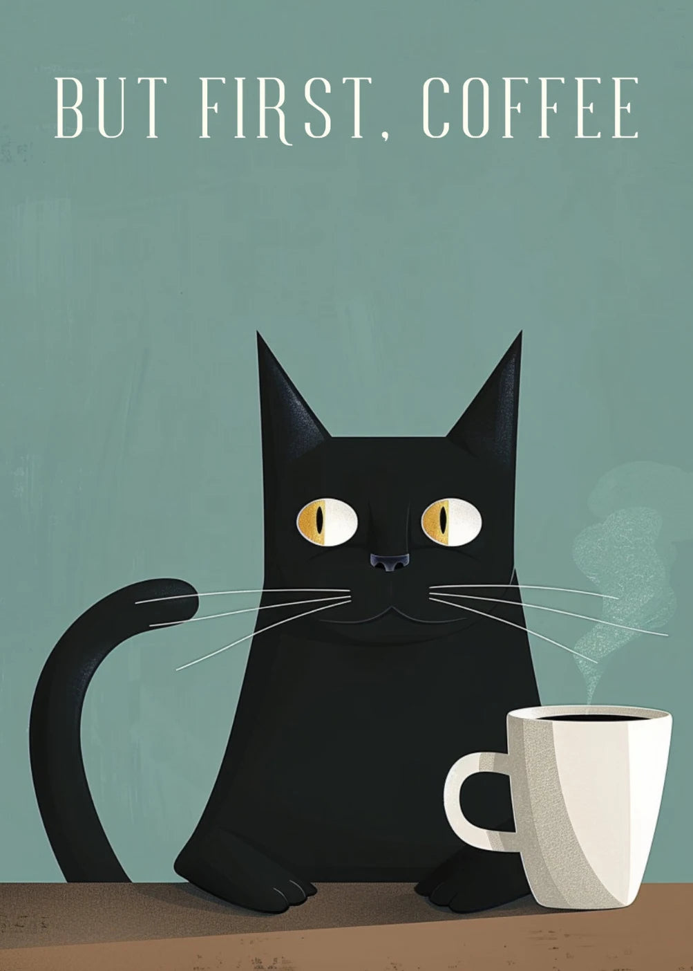 Boho Minimalist Dog & Cat Cafe Canvas Wall Art