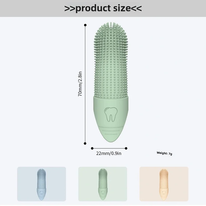 Dog Finger Toothbrush 360° — Food Grade Silicone Dental Care for Dogs & Cats