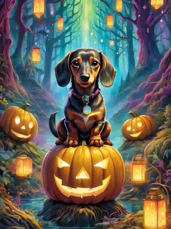 Dachshund 5D Diamond Painting Kit – DIY Dog Art Mosaic Craft for Home Decor