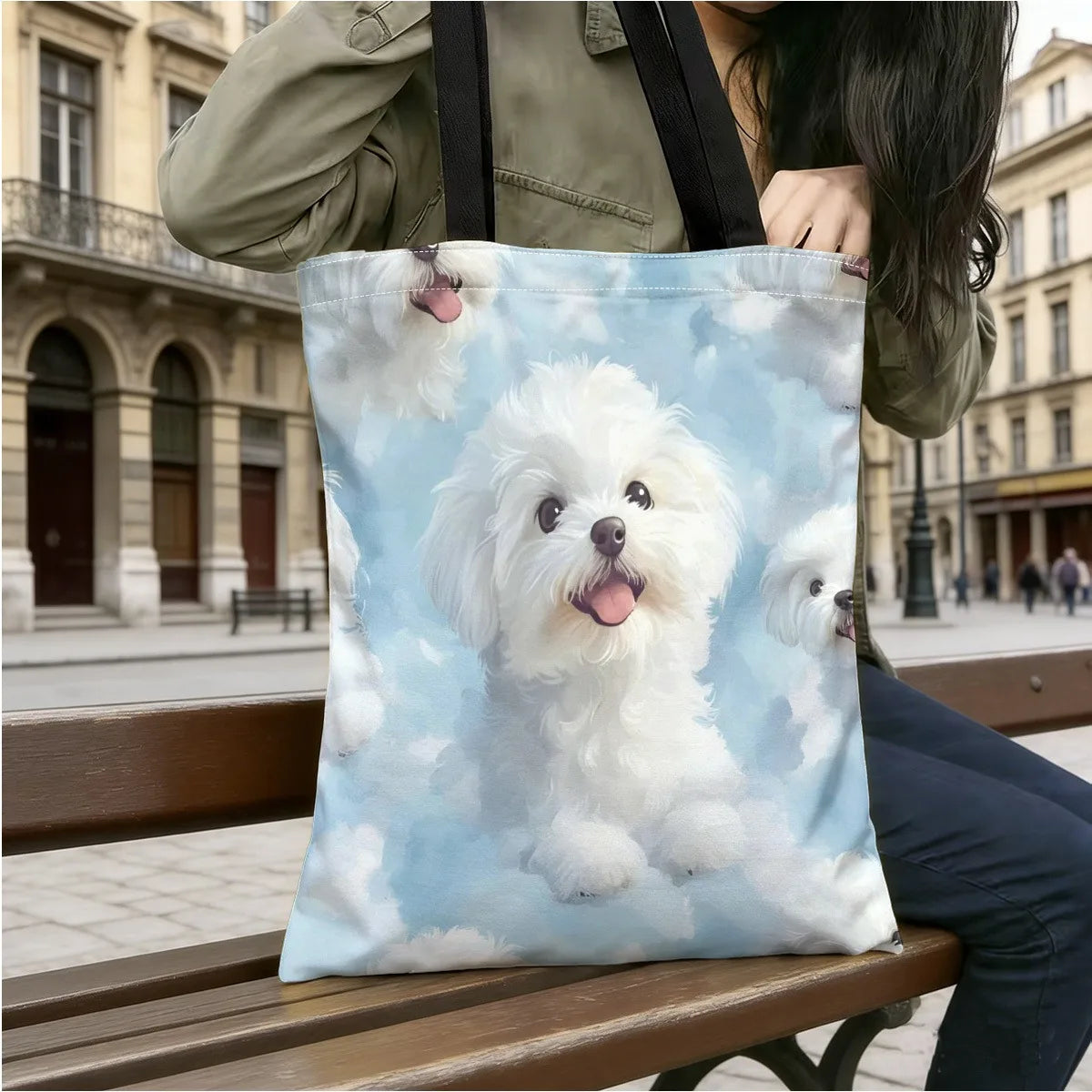 Maltese Dog Tote Bag – Cute & Funny Dog Lover Handbag