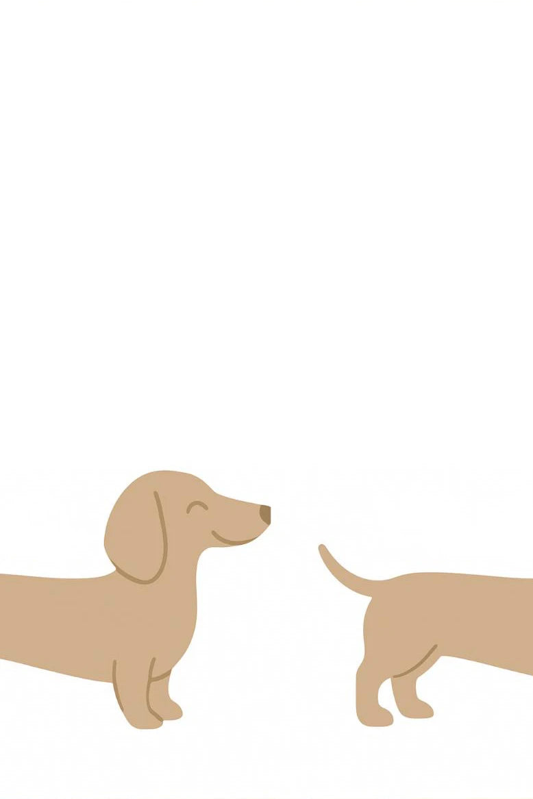 Minimalist Dachshund Dopamine Poster – Fun Puppy Wall Art Print