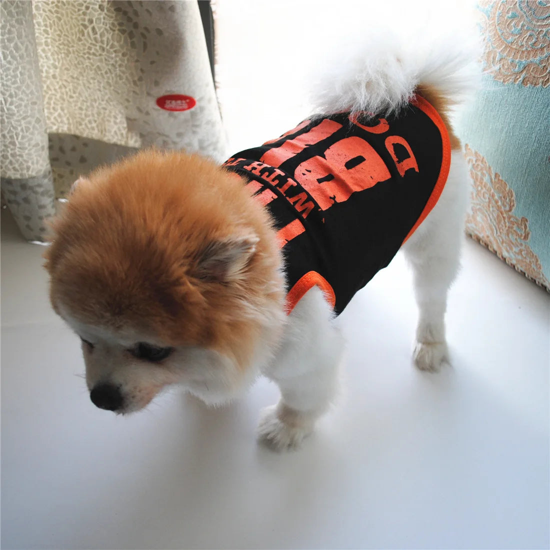 Funny Letter Print Dog Shirts for Small Dogs – Soft Breathable Summer Pet T-Shirts
