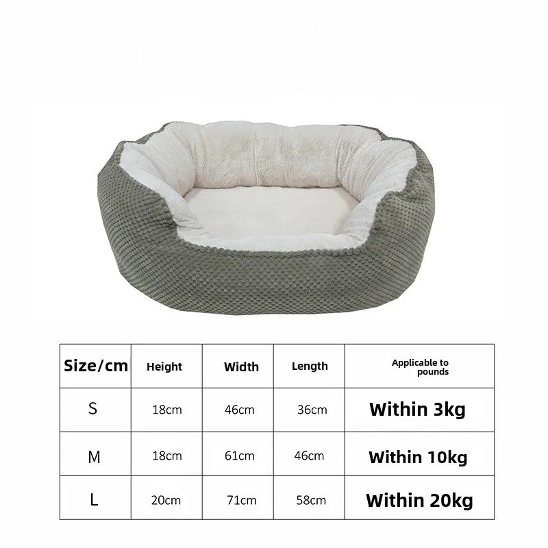 Cloud Nine Wave Sofa Dog Bed — Plush Four-Season Pet Lounger