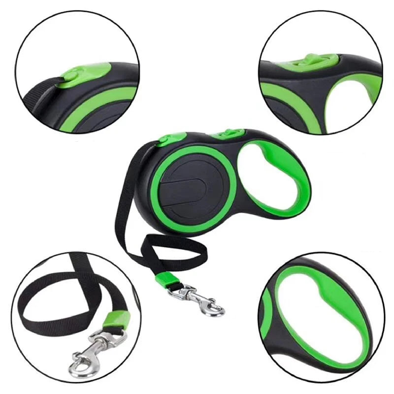 Retractable Dog Leash – Durable Nylon Extending Lead for Small, Medium & Large Dogs