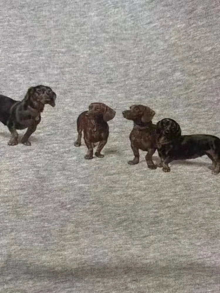 Dachshund Graphic Oversized T-Shirt – Streetwear for Dog Lovers
