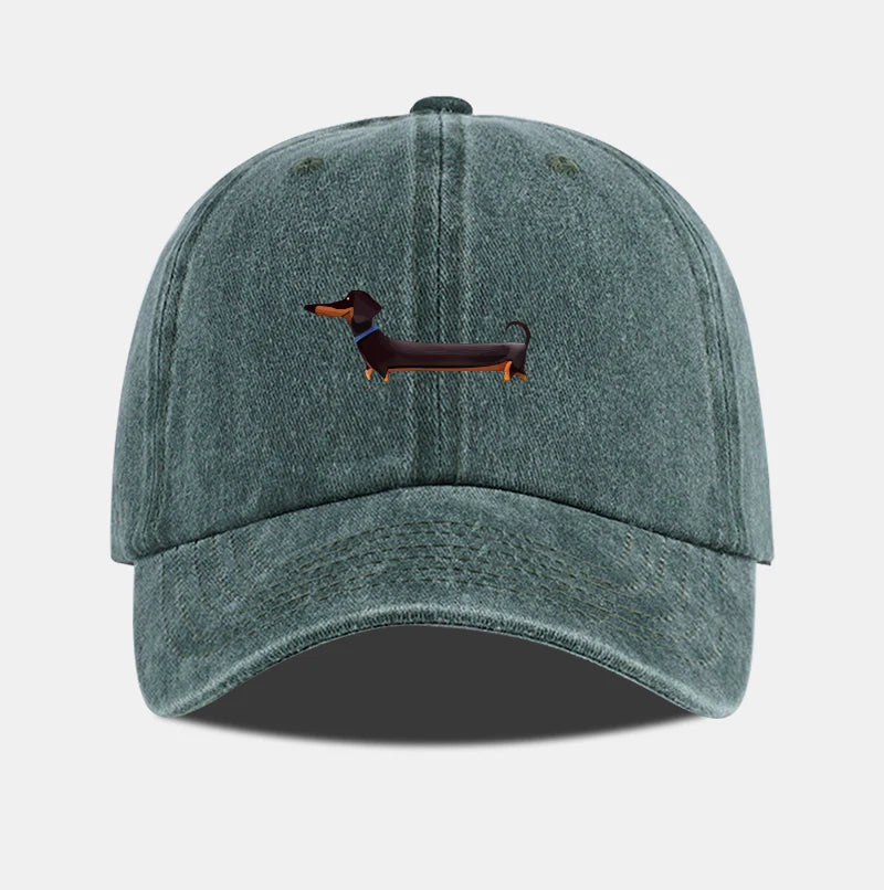 Dachshund Baseball Cap – Vintage Washed Dog Lover Hat