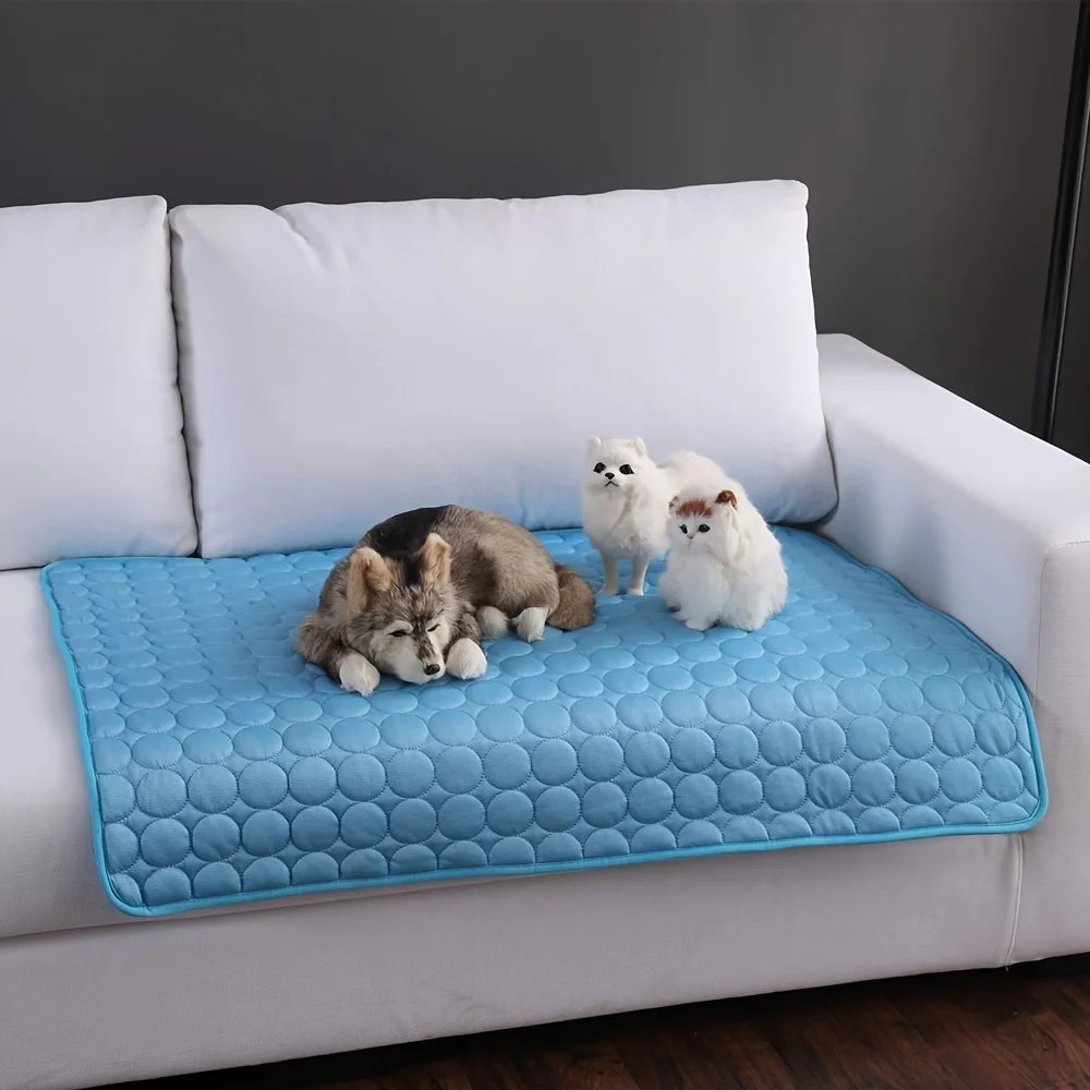 Cool Down Pet Cooling Mat — Breathable Dog & Cat Bed Blanket (XS–XXL)