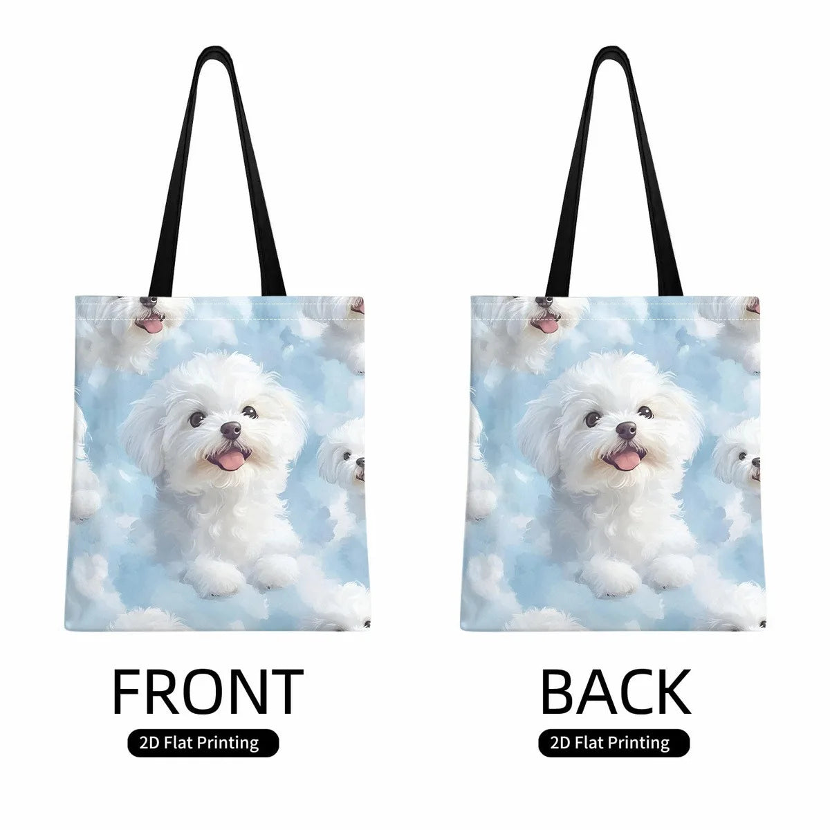 Maltese Dog Tote Bag – Cute & Funny Dog Lover Handbag