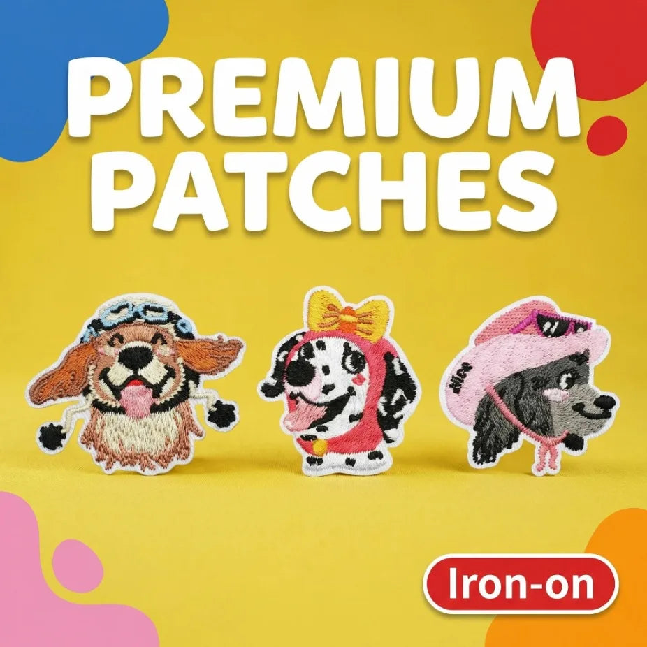 Dog Breed Embroidery Patches Pack – Iron-On Patches for Dog Lovers