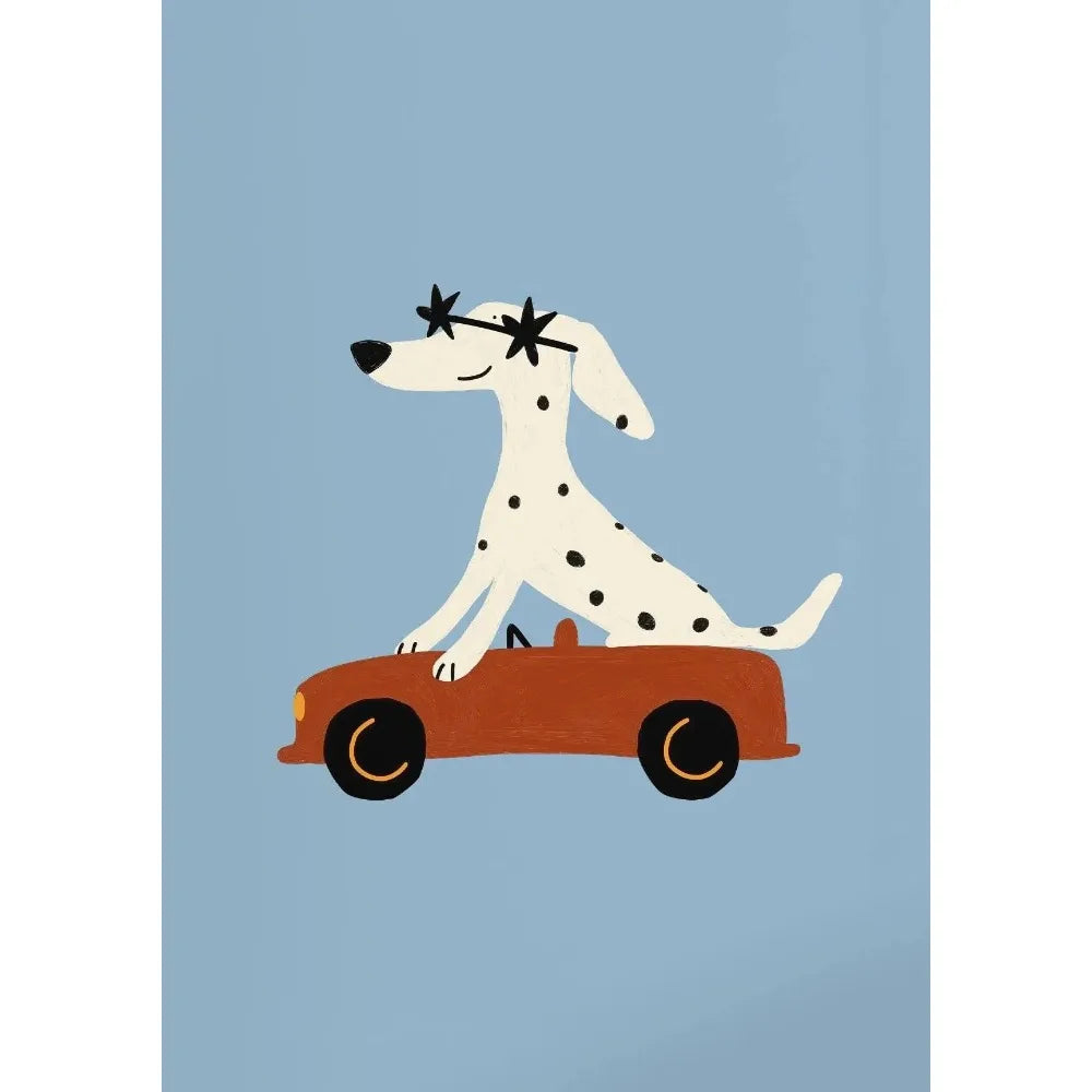 Cartoon Dog Illustrations Canvas Print – Cute Nordic Wall Art for Dog Lovers