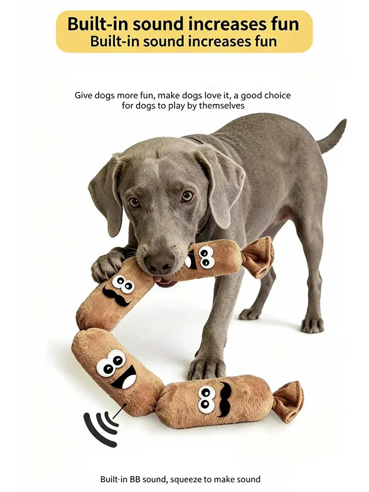 Squeaky Sausage Dog Toy – Plush Chew & Interactive Play