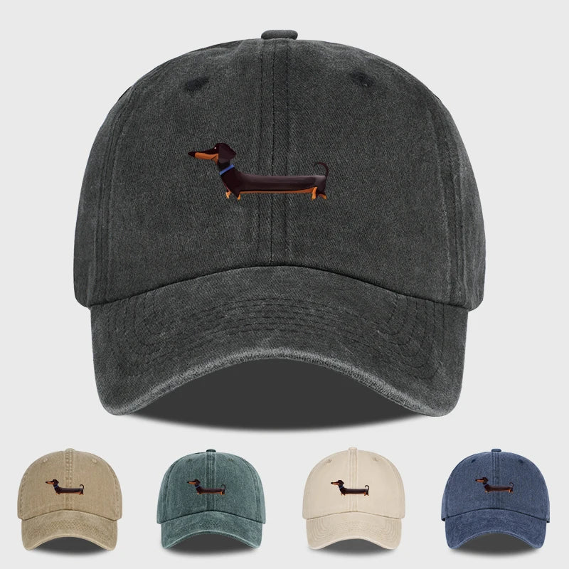 Dachshund Baseball Cap – Vintage Washed Dog Lover Hat