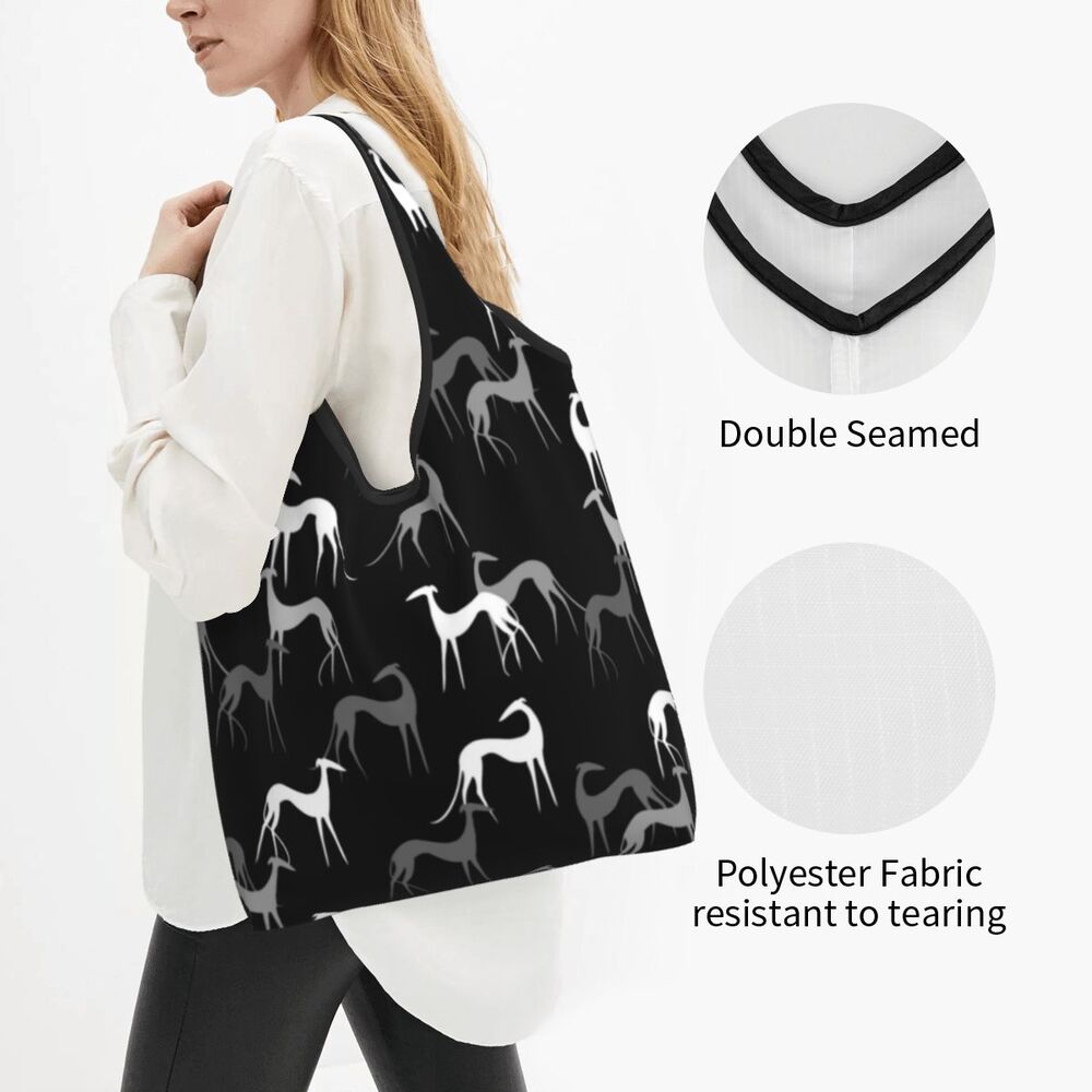 Greyhound Tote Bag — All-Over Print Sighthound Shopping Bag