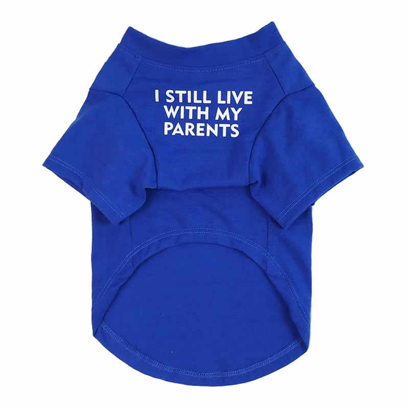 Summer Dog T-Shirt — Letter Print | Small & Medium Dogs