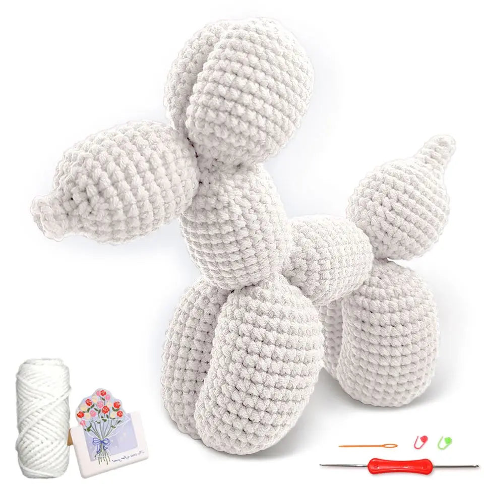 Balloon Dog Crochet Kit for Beginners — Amigurumi Starter Set