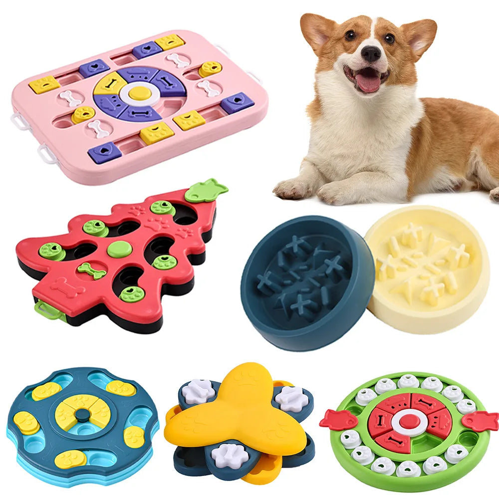 Dog Slow Feeder Puzzle Bowl — IQ Training & Anti-Gulping Food Dispenser
