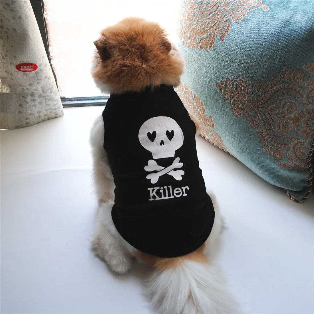 Funny Letter Print Dog Shirts for Small Dogs – Soft Breathable Summer Pet T-Shirts