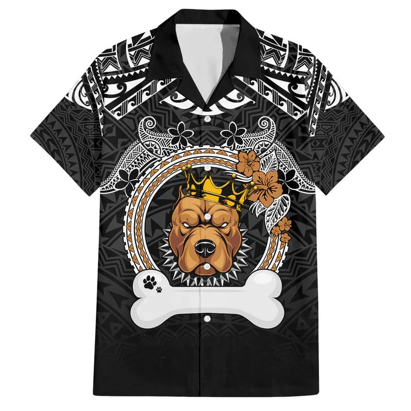 Pitbull Dog Hawaiian Shirt – Men's 3D Print Beach Shirt