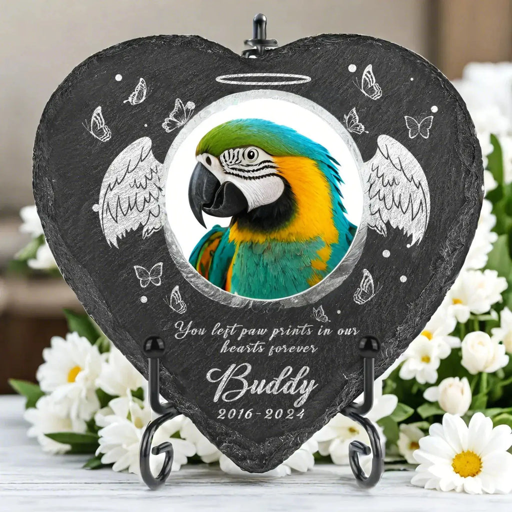 Pet Memorial Heart-Shaped Garden Stone – Personalised Cat & Dog Grave Marker