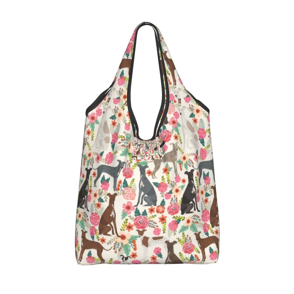 Greyhound Tote Bag — All-Over Print Sighthound Shopping Bag