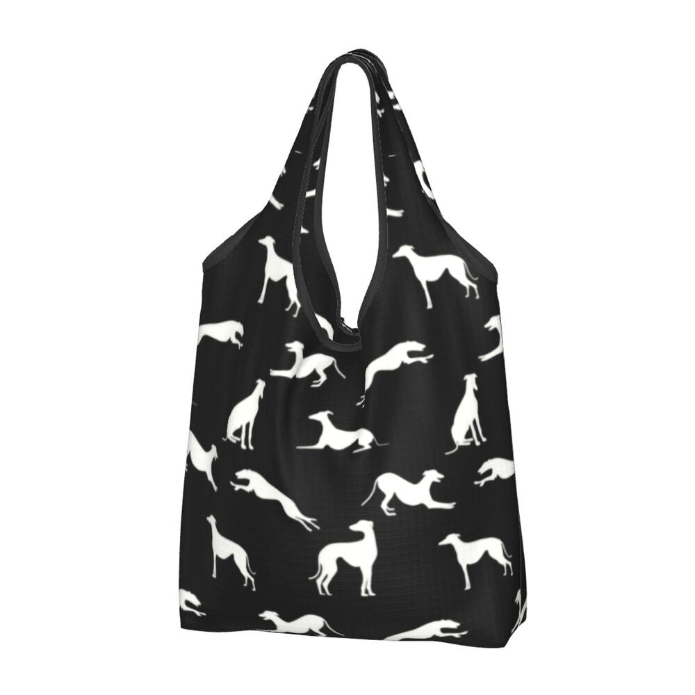 Greyhound Tote Bag — All-Over Print Sighthound Shopping Bag