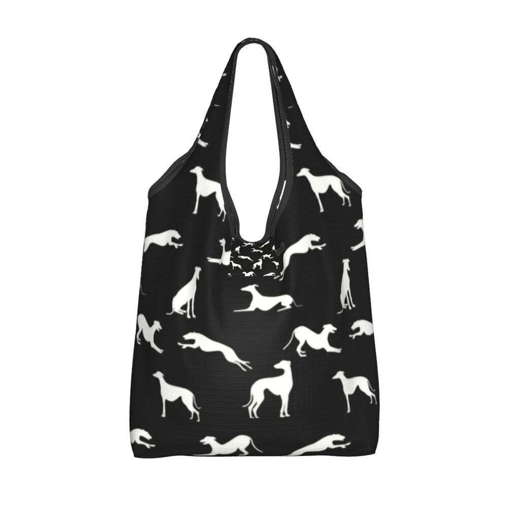Greyhound Tote Bag — All-Over Print Sighthound Shopping Bag