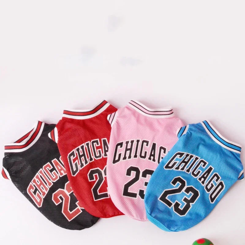 Mesh Breathable Sports Jersey for Dogs & Cats – Basketball Style Pet T-Shirt