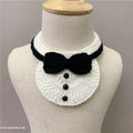 Hand-Knitted Dog Bib Scarf — Cute Cotton Collar for Small Dogs & Cats