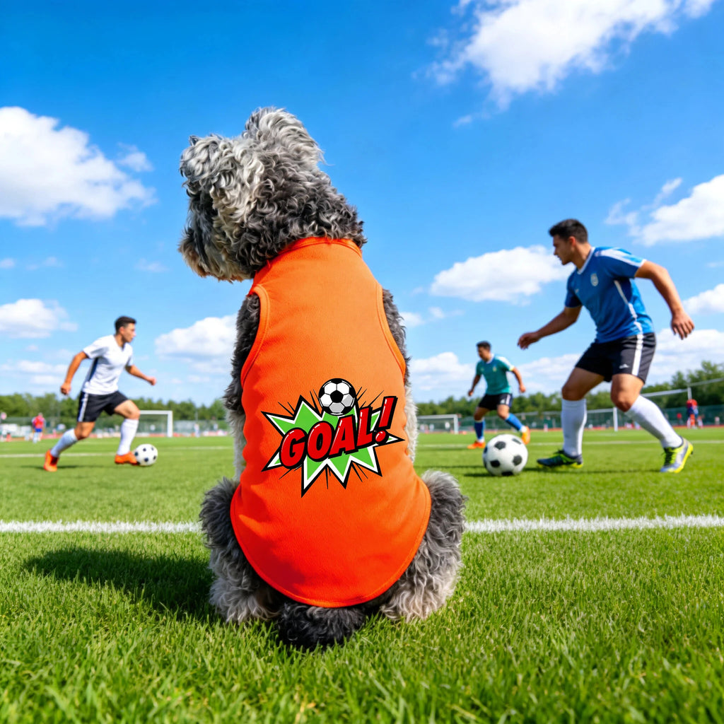 GOAL! Dog Soccer Shirt – Football Fan Pet T-Shirt