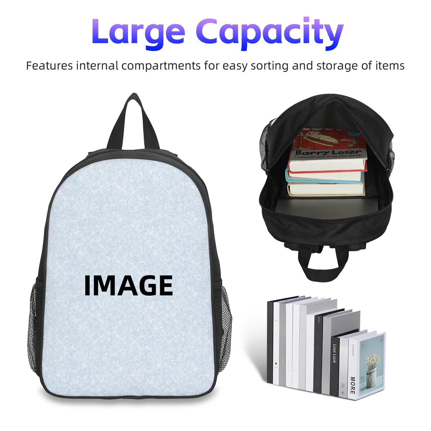 Dog Man Cartoon Backpack — Kids School Bag & Laptop Bag