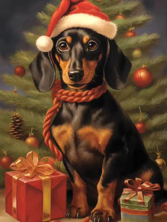 Dachshund 5D Diamond Painting Kit – DIY Dog Art Mosaic Craft for Home Decor