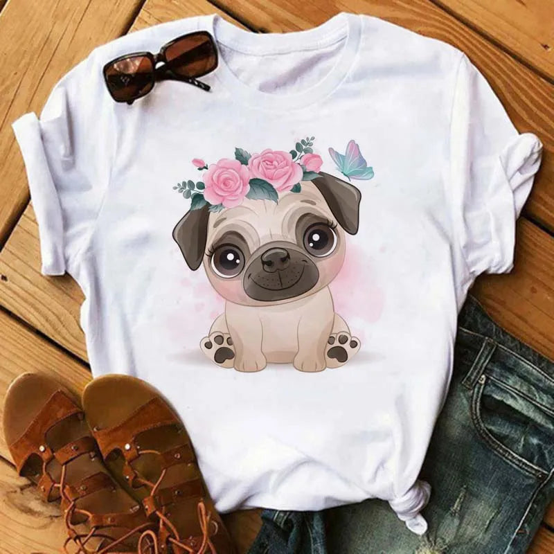 French Bulldog T-Shirt — Harajuku Animal Print Tee for Dog Lovers