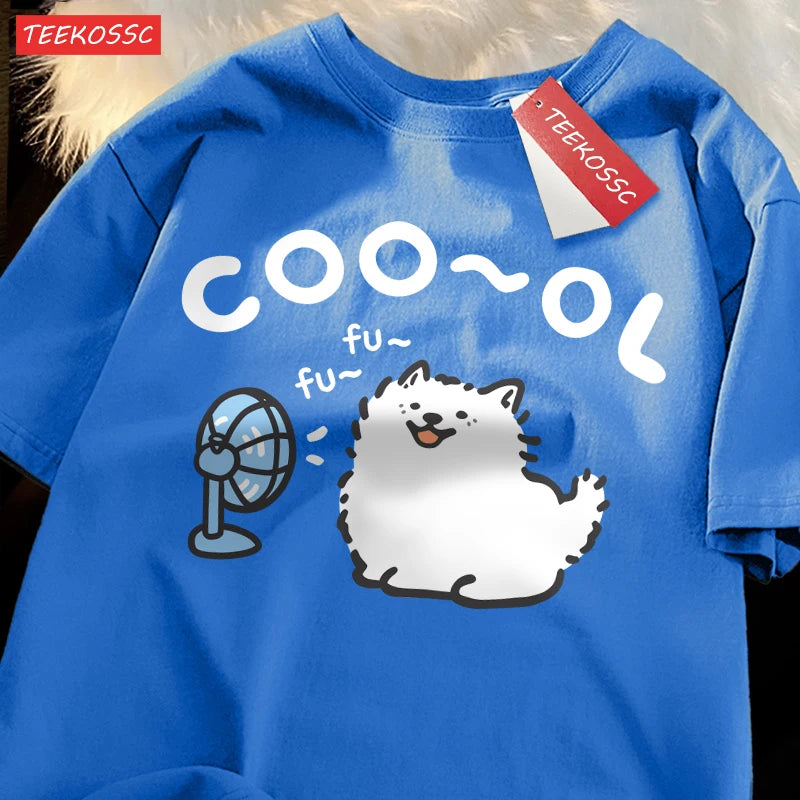 Dog Cartoon Print T-Shirt — Funny Dog Lover Tee