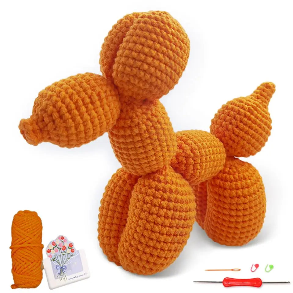 Balloon Dog Crochet Kit for Beginners — Amigurumi Starter Set