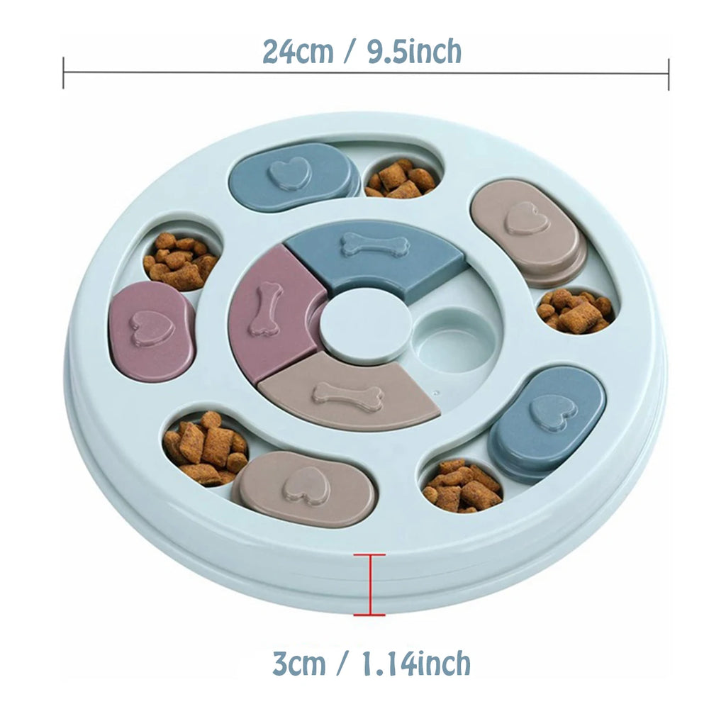 Slow Feeder Dog Bowl – Interactive Puzzle Feeding Toy to Relieve Boredom