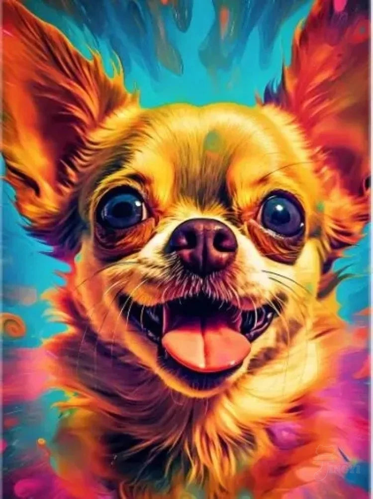 Chihuahua 5D Diamond Painting Kit — DIY Mosaic Embroidery Art for Dog Lovers