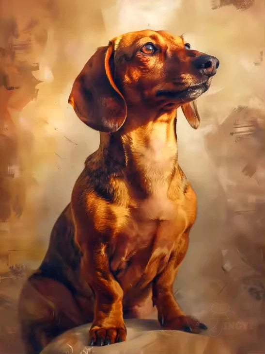 Dachshund 5D Diamond Painting Kit – DIY Dog Art Mosaic Craft for Home Decor