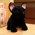Realistic Bulldog Plush Toy – 28cm Lifelike Stuffed Bulldog in Black or Grey