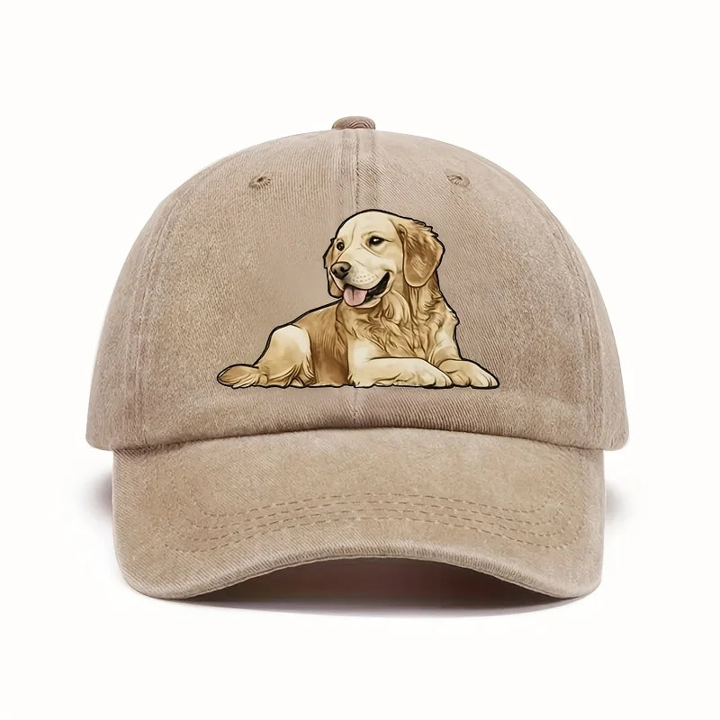 Golden Retriever Baseball Cap — Adjustable Sports Hat for Dog Lovers