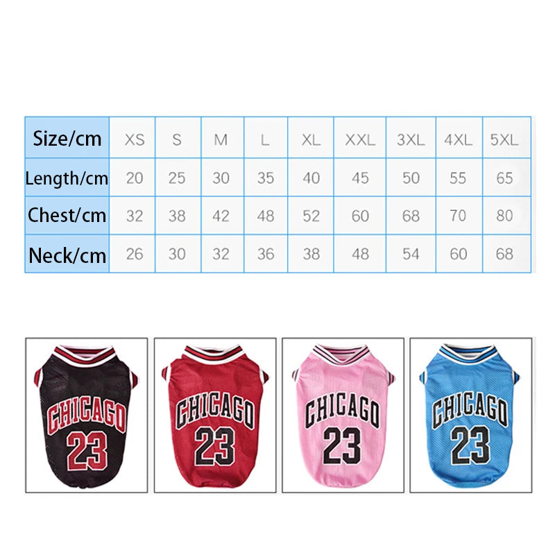 Mesh Breathable Sports Jersey for Dogs & Cats – Basketball Style Pet T-Shirt