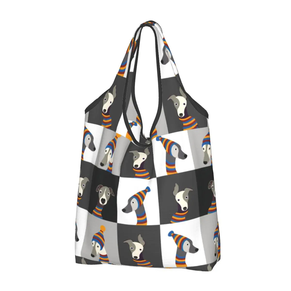 Greyhound Tote Bag — All-Over Print Sighthound Shopping Bag
