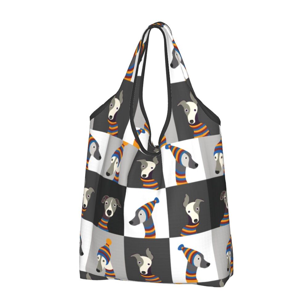 Greyhound Tote Bag — All-Over Print Sighthound Shopping Bag