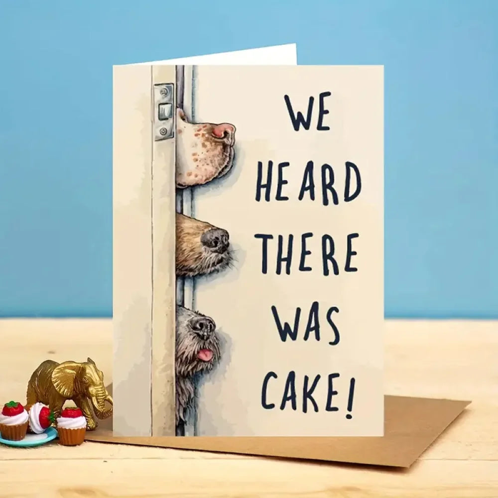 Cute Cartoon Dog Birthday Card With Envelope