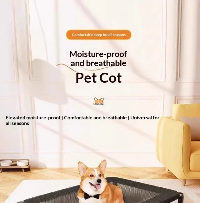 Elevated Raised Dog Cot — Waterproof Chew-Proof Outdoor & Indoor Pet Bed (S–XL)