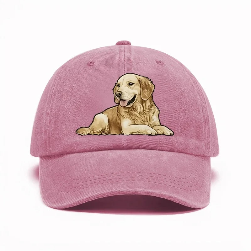 Golden Retriever Baseball Cap — Adjustable Sports Hat for Dog Lovers
