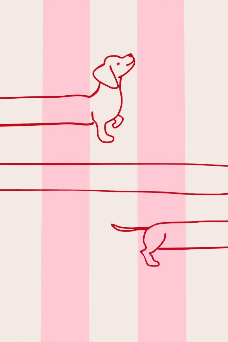 Minimalist Dachshund Dopamine Poster – Fun Puppy Wall Art Print