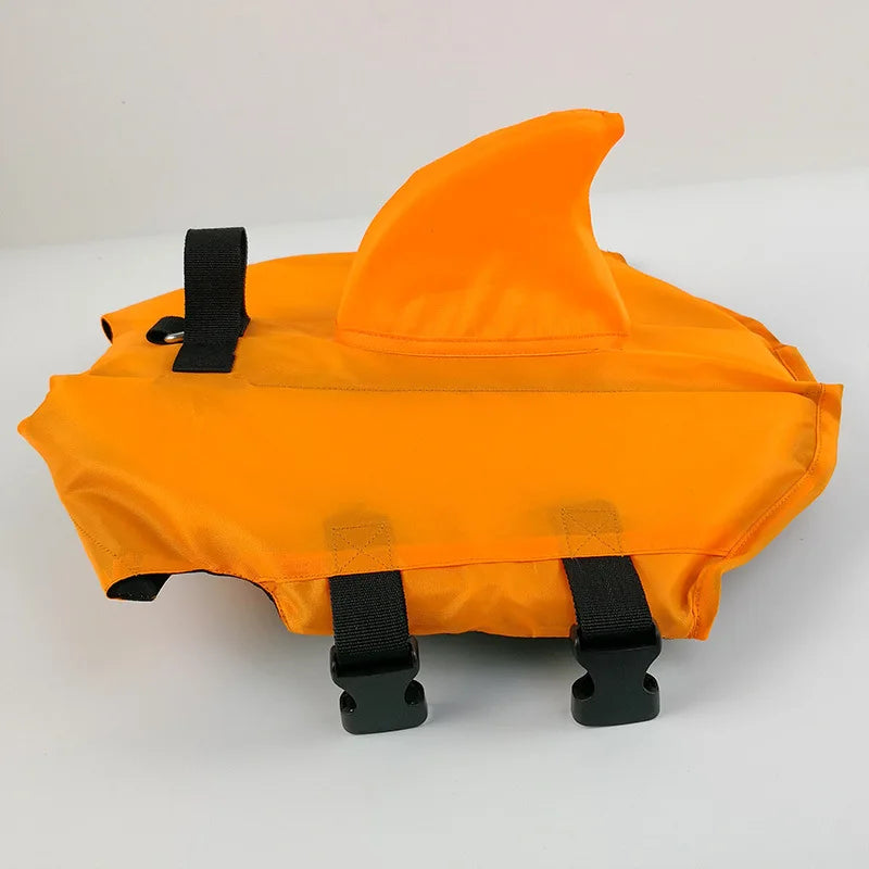Shark Fin Dog Life Jacket – Adjustable Swimming Safety Vest with Rescue Handle