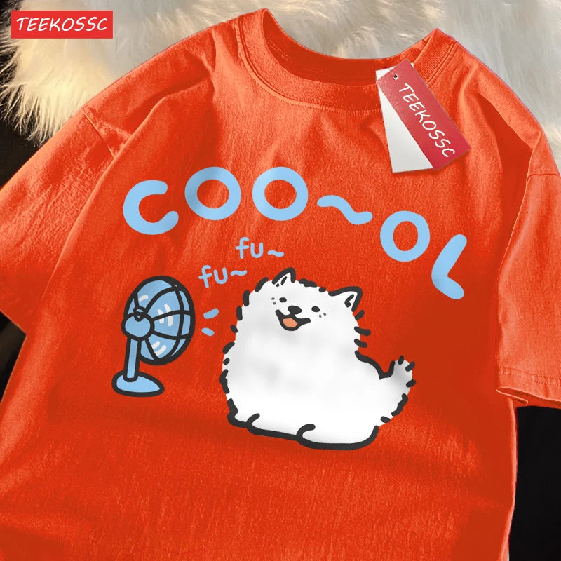 Dog Cartoon Print T-Shirt — Funny Dog Lover Tee