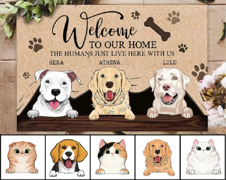 Custom Dog Doormat — Personalized Welcome Mat for Dog Lovers