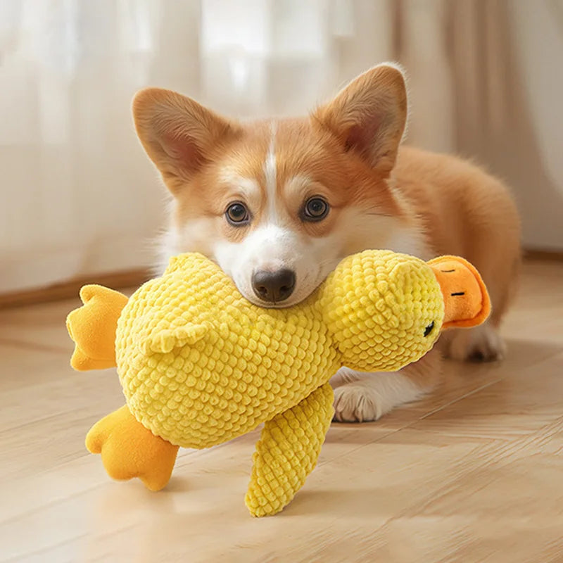 Goose Squeaky Plush Dog Toy – Crinkle & Squeak Chew Toy for Puppies & Small Dogs